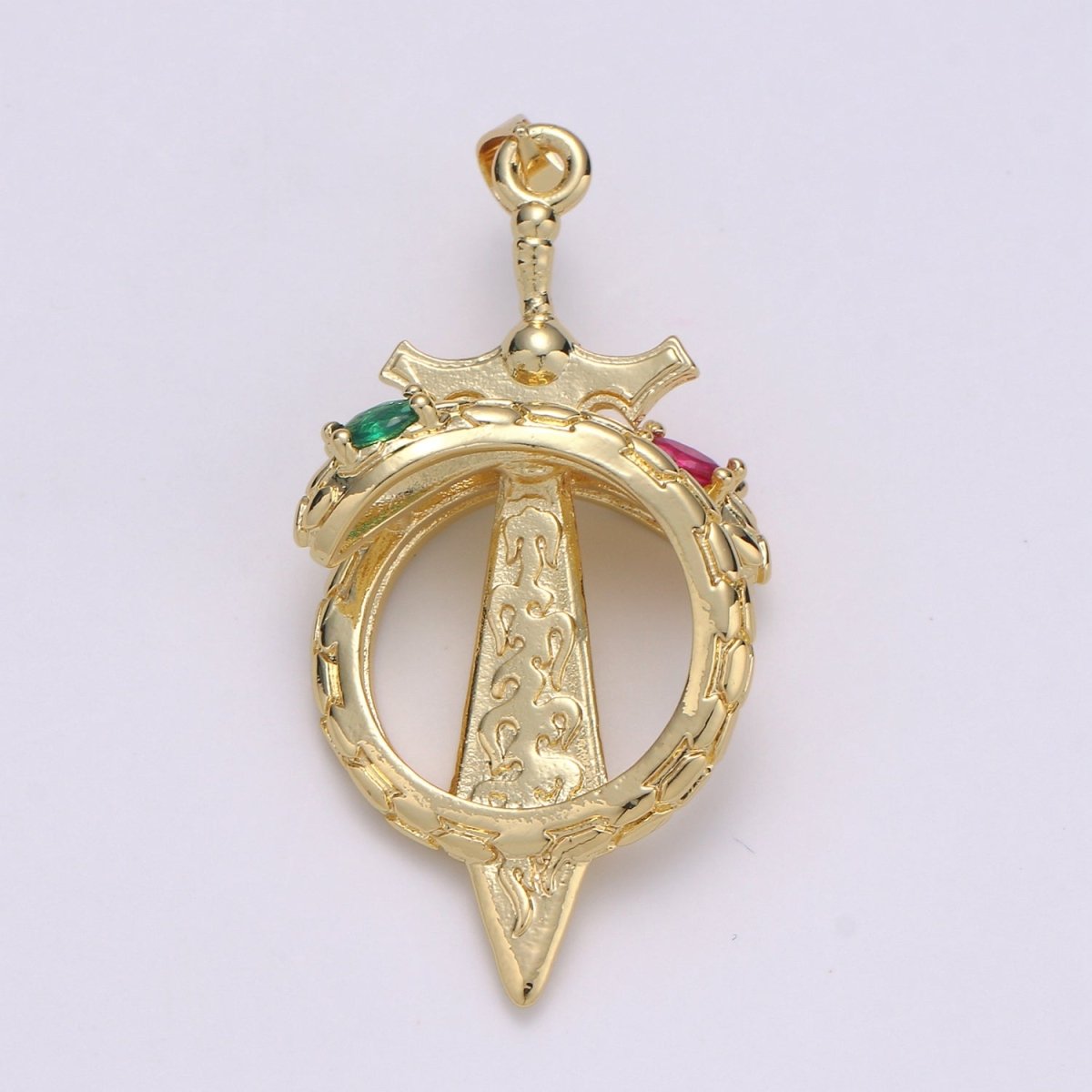 14K Gold Viking Sword Charm, Sword Pendant, 14K Gold Filled sword Charm for Necklace Bracelet Supply J-036~J-038