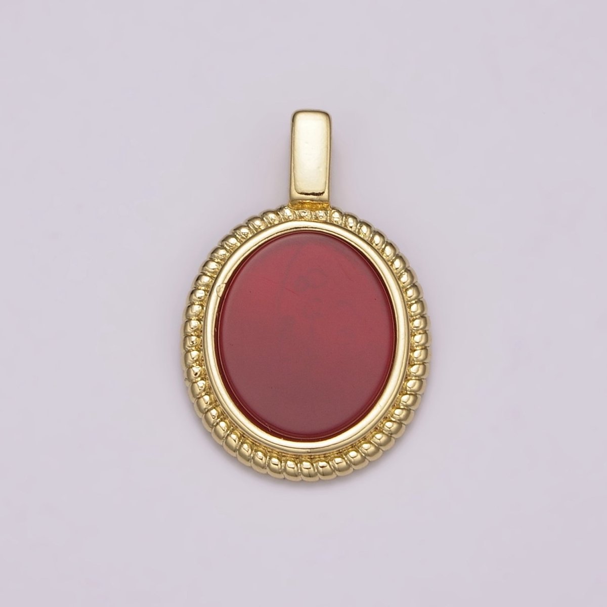 14K Yellow Gold Filled Oval Gemstone Medallion Pendant Abalone, Tiger Eye, Carnelian, Black ,Green Agate for Vintage Classic Minimalist Jewelry N-478 - N-482