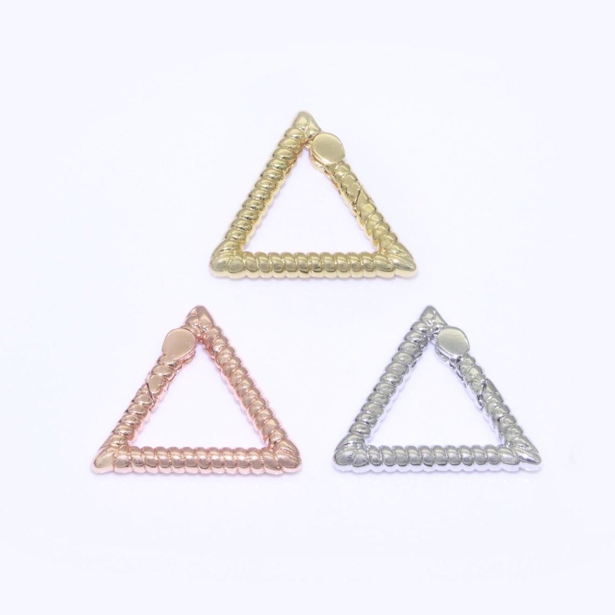 15.5X17.5mm Triangle Gold Spring Buckle Metal Snap Clasp Spring gate ring, Trigger Round Ring, Snap Clasp Hook for Jewelry Supply L-457 L-458 L-459