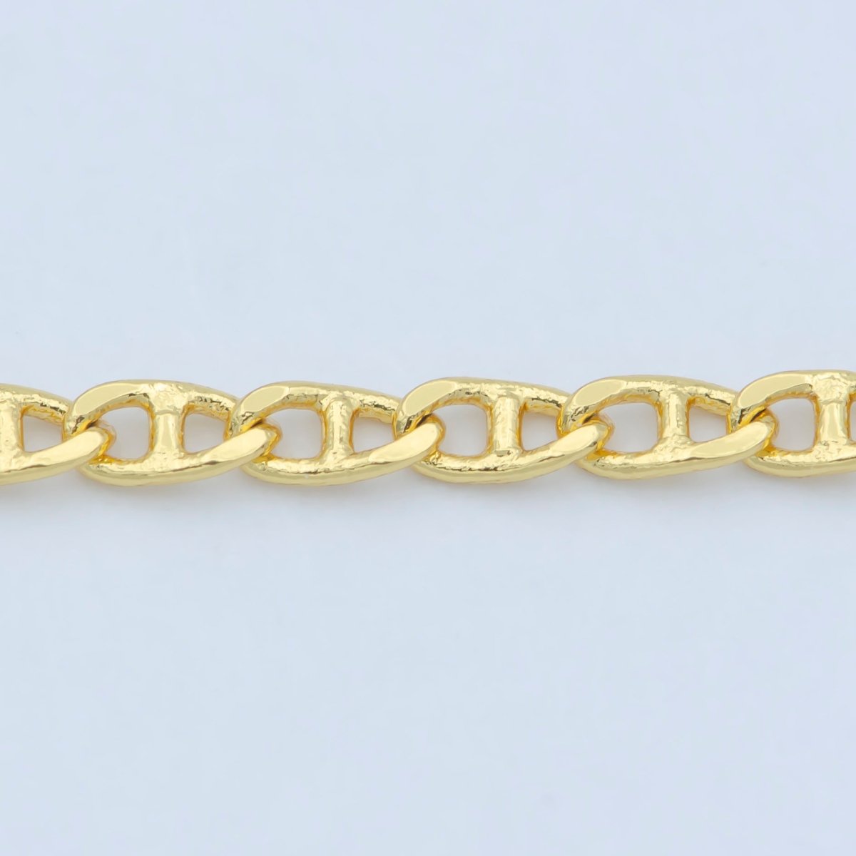 1.5mm Dainty Unique Curved Anchor 19.5 Inch Layering Chain Necklace w/Spring Ring | WA-186 Clearance Pricing - DLUXCA