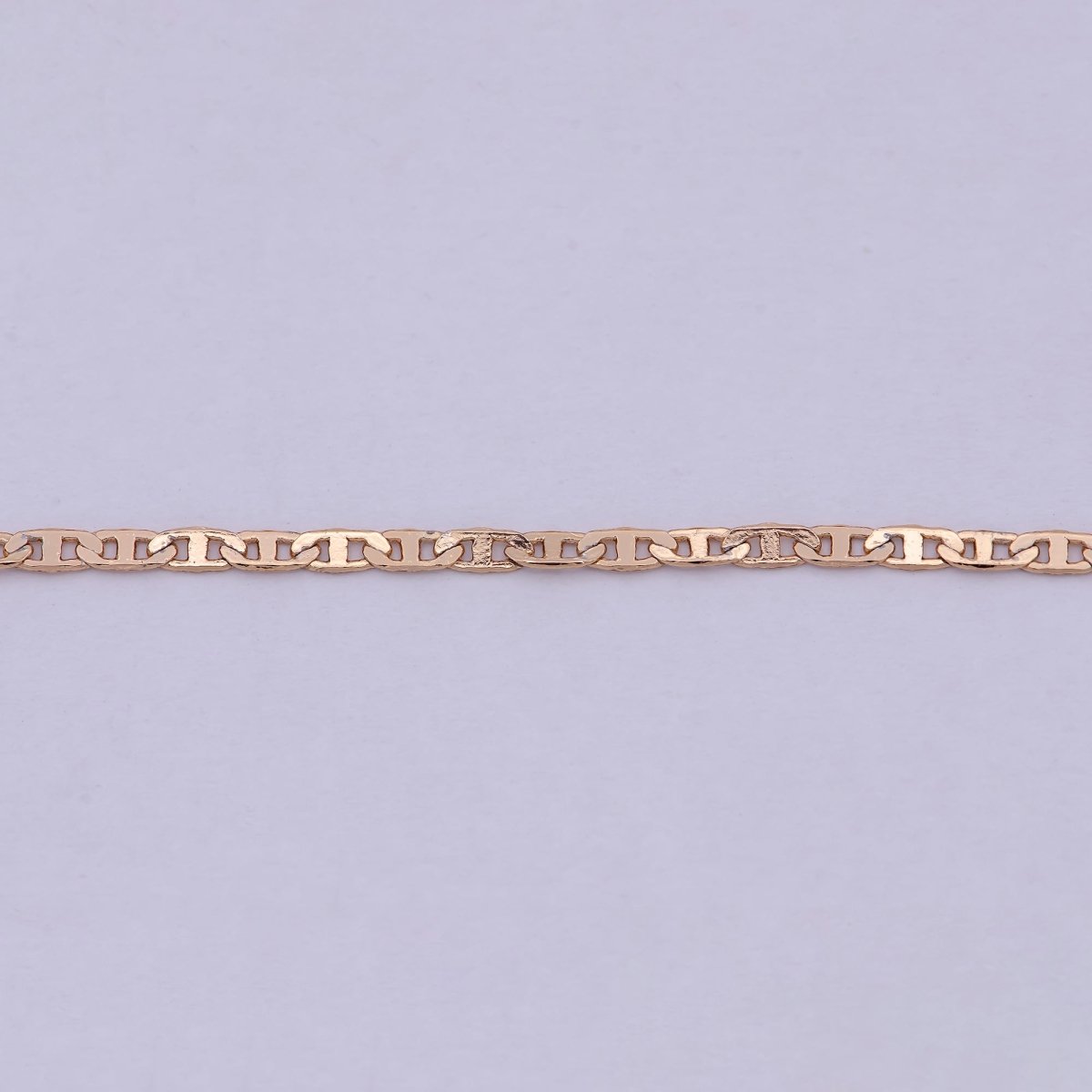 1.5mm Mariner Anchor Link Chain Necklace Rose Gold Filled Necklace 17.5 inch long | WA-544 Clearance Pricing - DLUXCA