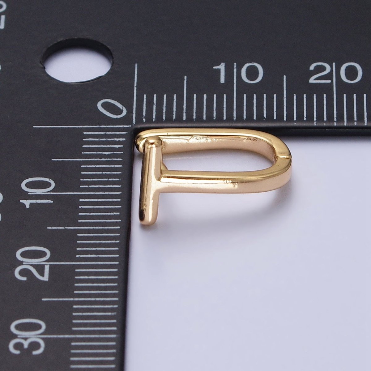 15mm T-Shaped Geometric Oblong U-Shaped Hoop Earrings in Gold & Silver | AB440 AB443