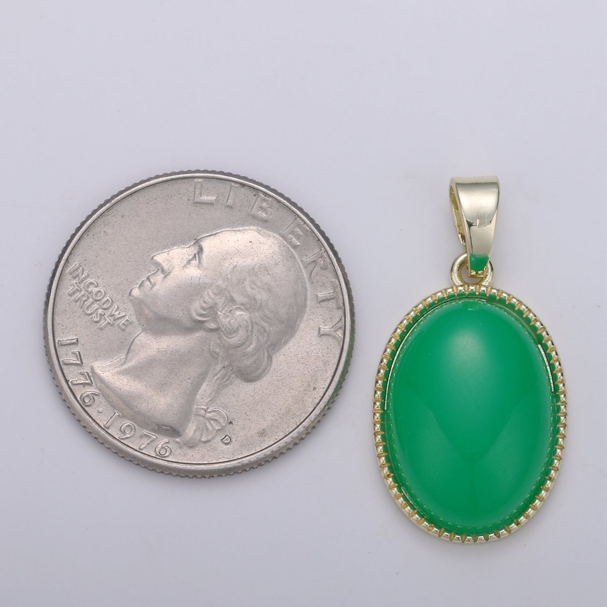 15x29mm 14k Gold Filled Oval Charm, Tiger eye, Marroon, Green Jade Oval Pendant, Natural Stone Charms, Vintage Jewelry Supply J-156 - J-158