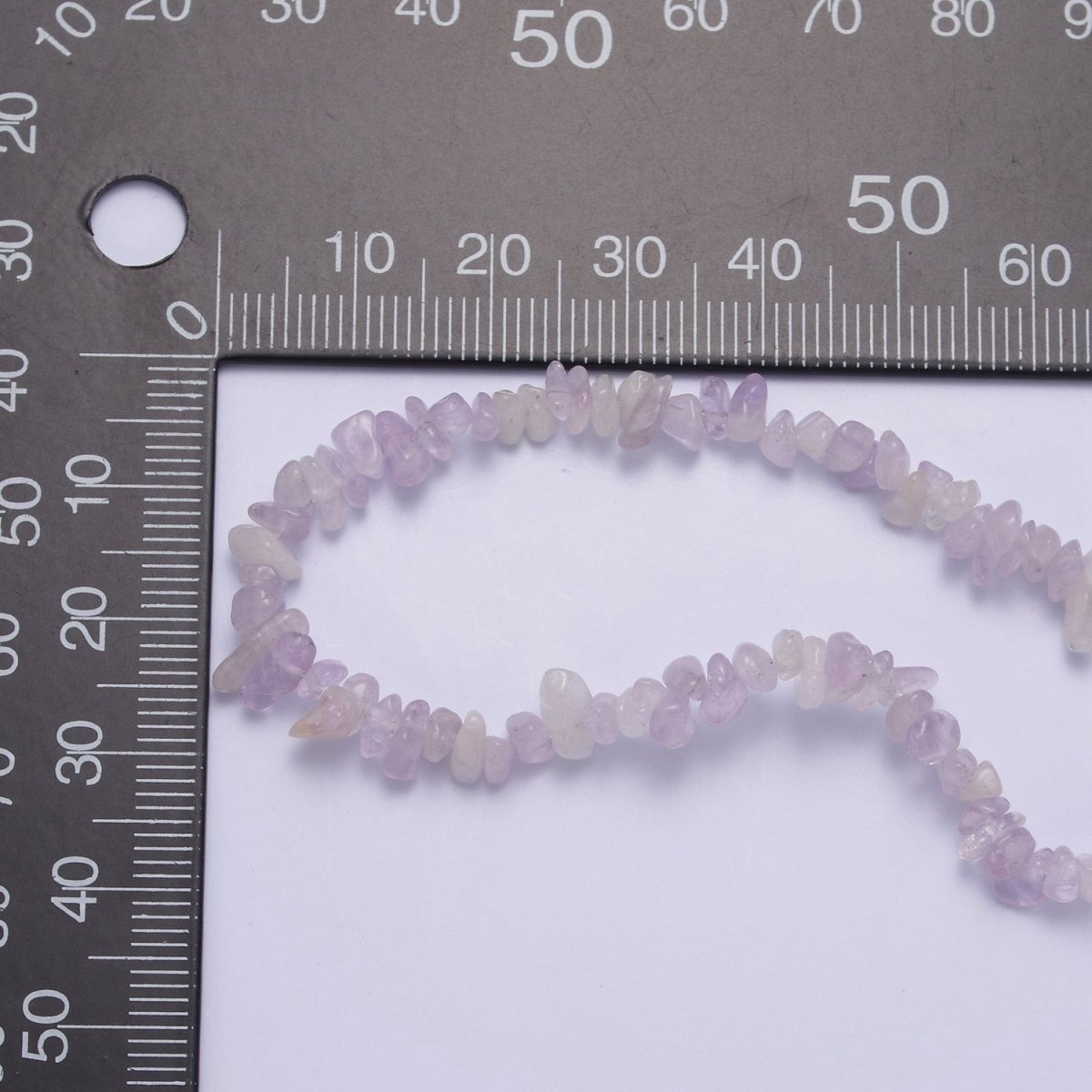 16.5 Inch Natural Purple Ametrine Quartz Crystal Stone Bead Necklace with 2" Extender | WA-636 Clearance Pricing - DLUXCA