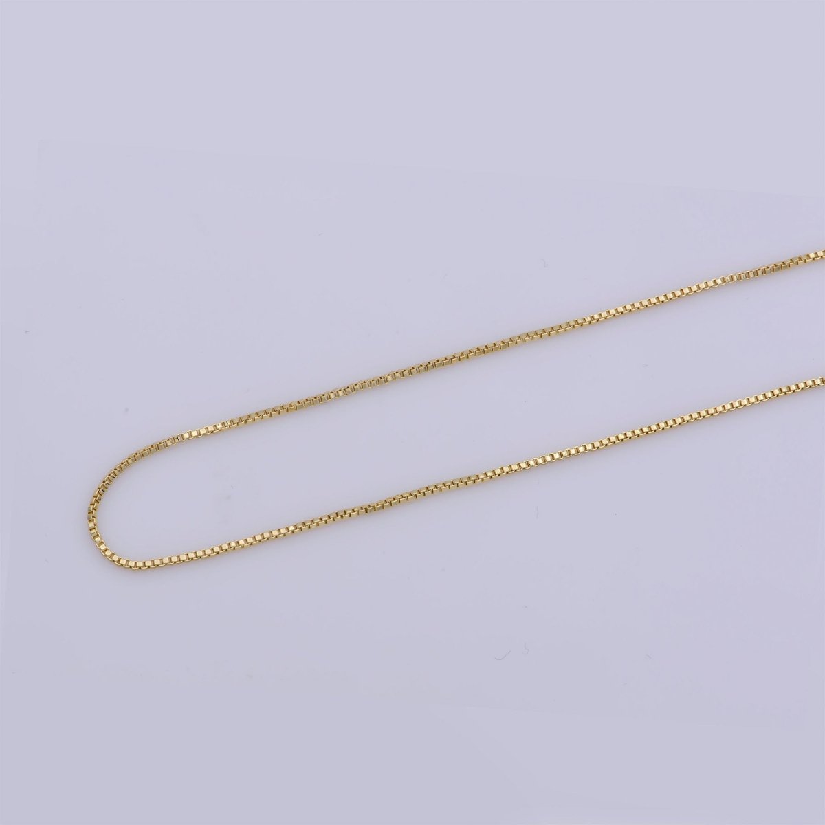 16K Gold Filled 0.75mm BOX Chain - Gold Box chain 16 / 17.7 / 19.5 inch Box Chain Necklace Jewelry Making Supply | WA-275
