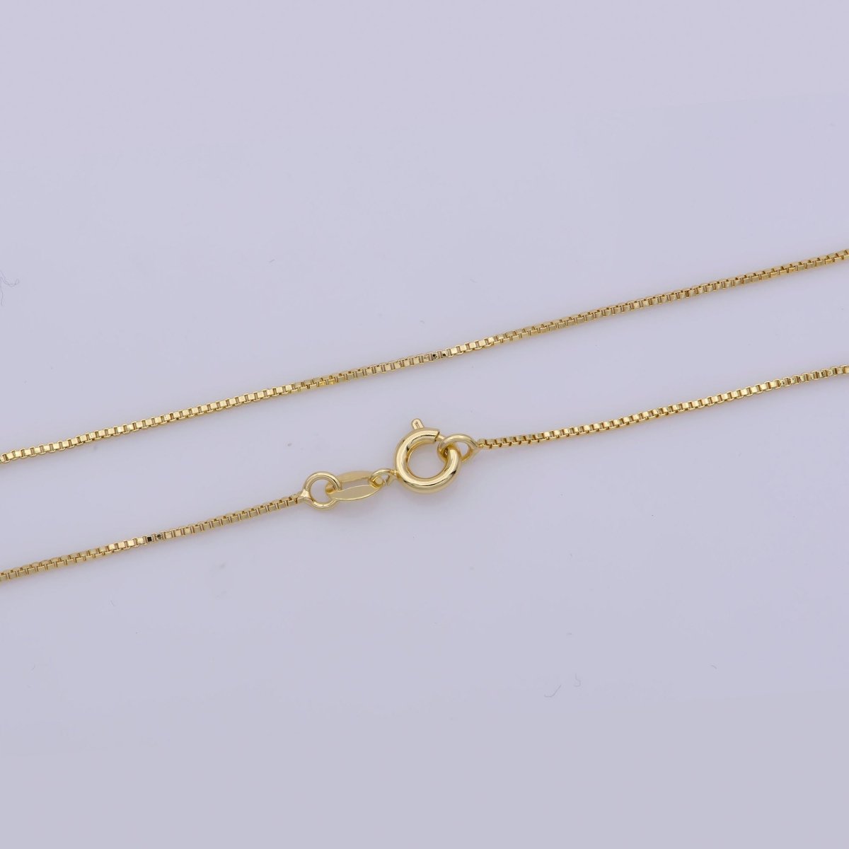 16K Gold Filled 0.75mm BOX Chain - Gold Box chain 16 / 17.7 / 19.5 inch Box Chain Necklace Jewelry Making Supply | WA-275