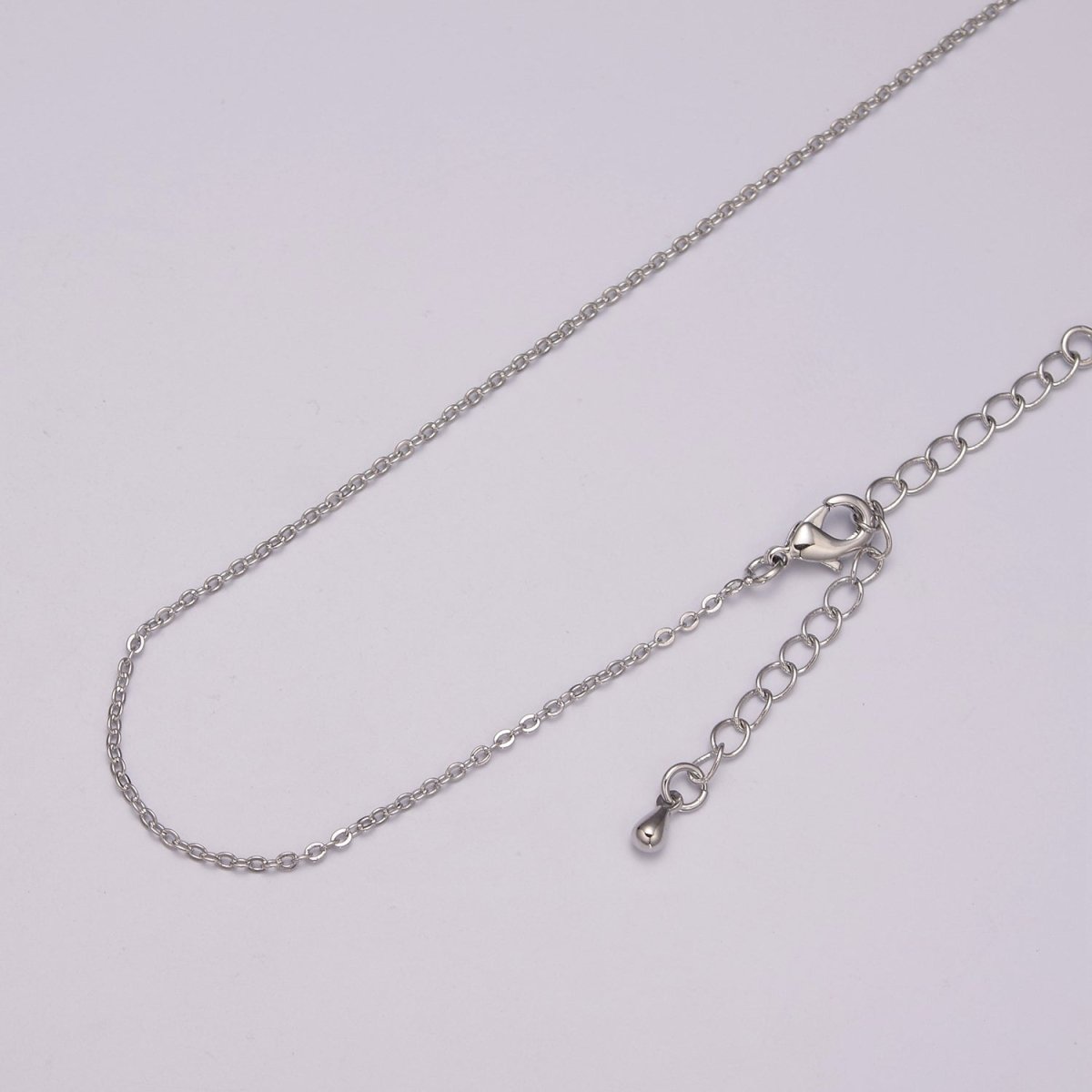 16K Gold Filled 1mm Dainty Cable Chain 18 Inch Layering Necklace w. Extender in Gold & Silver | WA-444 WA-445 Clearance Pricing