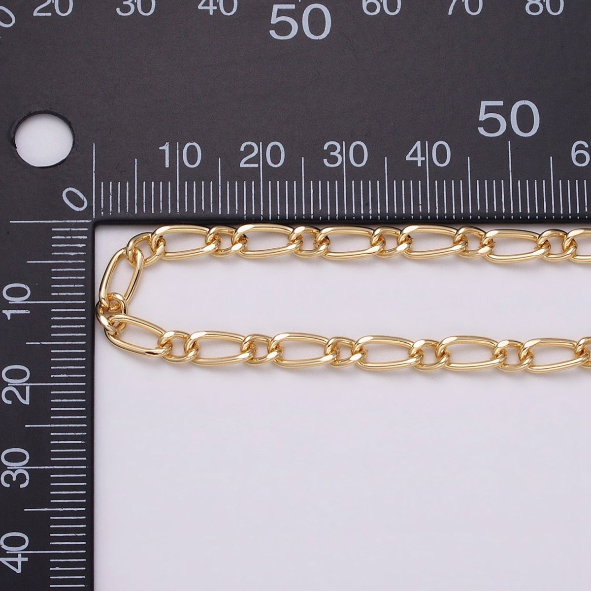 16K Gold Plated 4.3mm Twisted Paperclip Cable Link Unique Unfinished Chain by Yard in Gold & Silver | ROLL-1231 ROLL-1232 Clearance Pricing