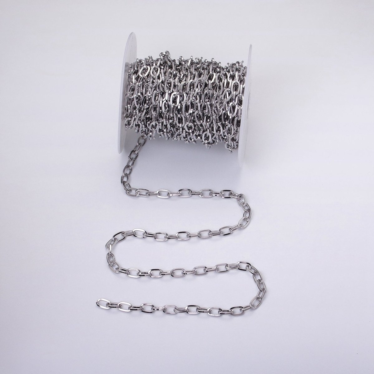 OS 16K Gold Filled 6mm Cable Thick Unfinished Chain by Yard in Gold & Silver | ROLL-1227 ROLL-1228 Clearance Pricing