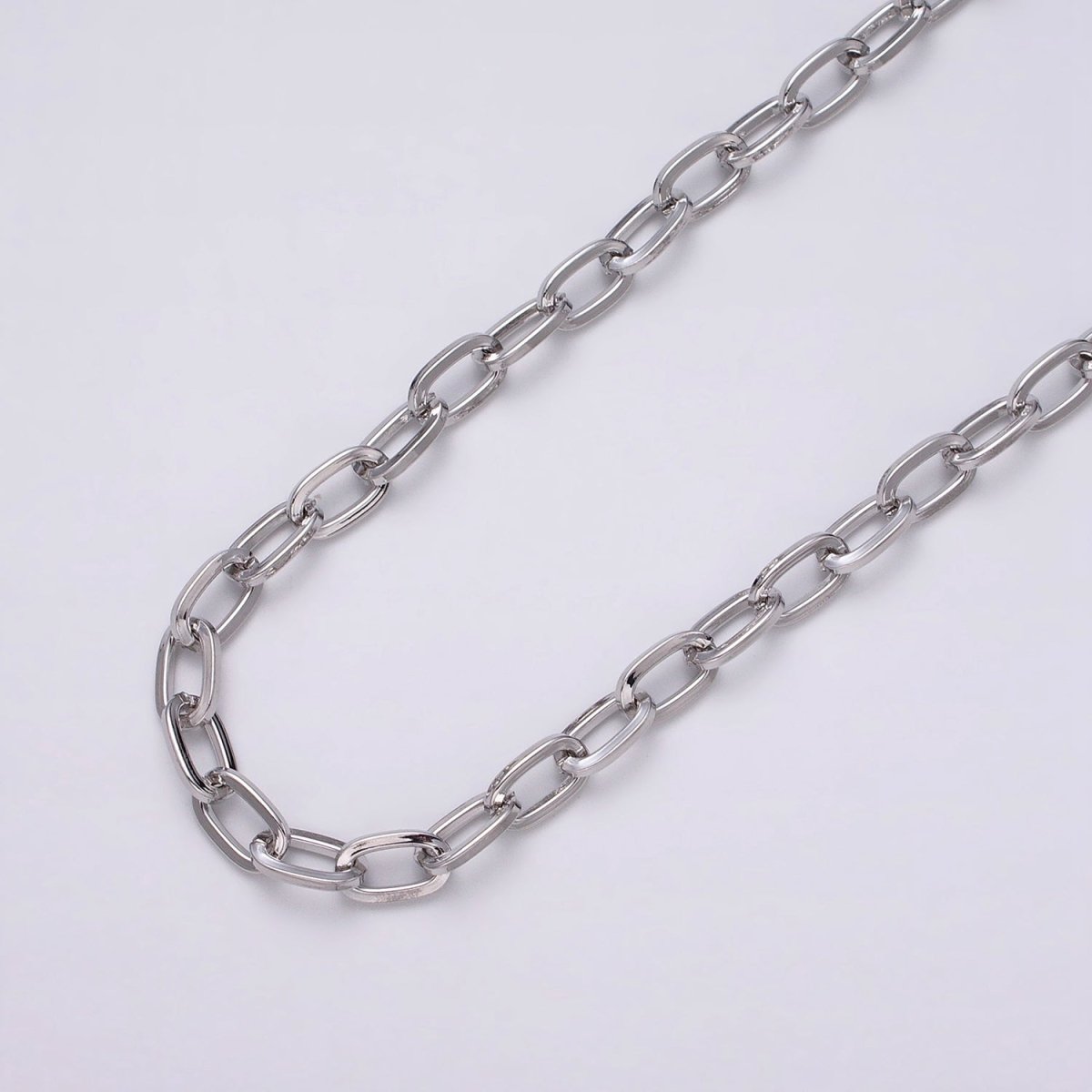 OS 16K Gold Filled 6mm Cable Thick Unfinished Chain by Yard in Gold & Silver | ROLL-1227 ROLL-1228 Clearance Pricing