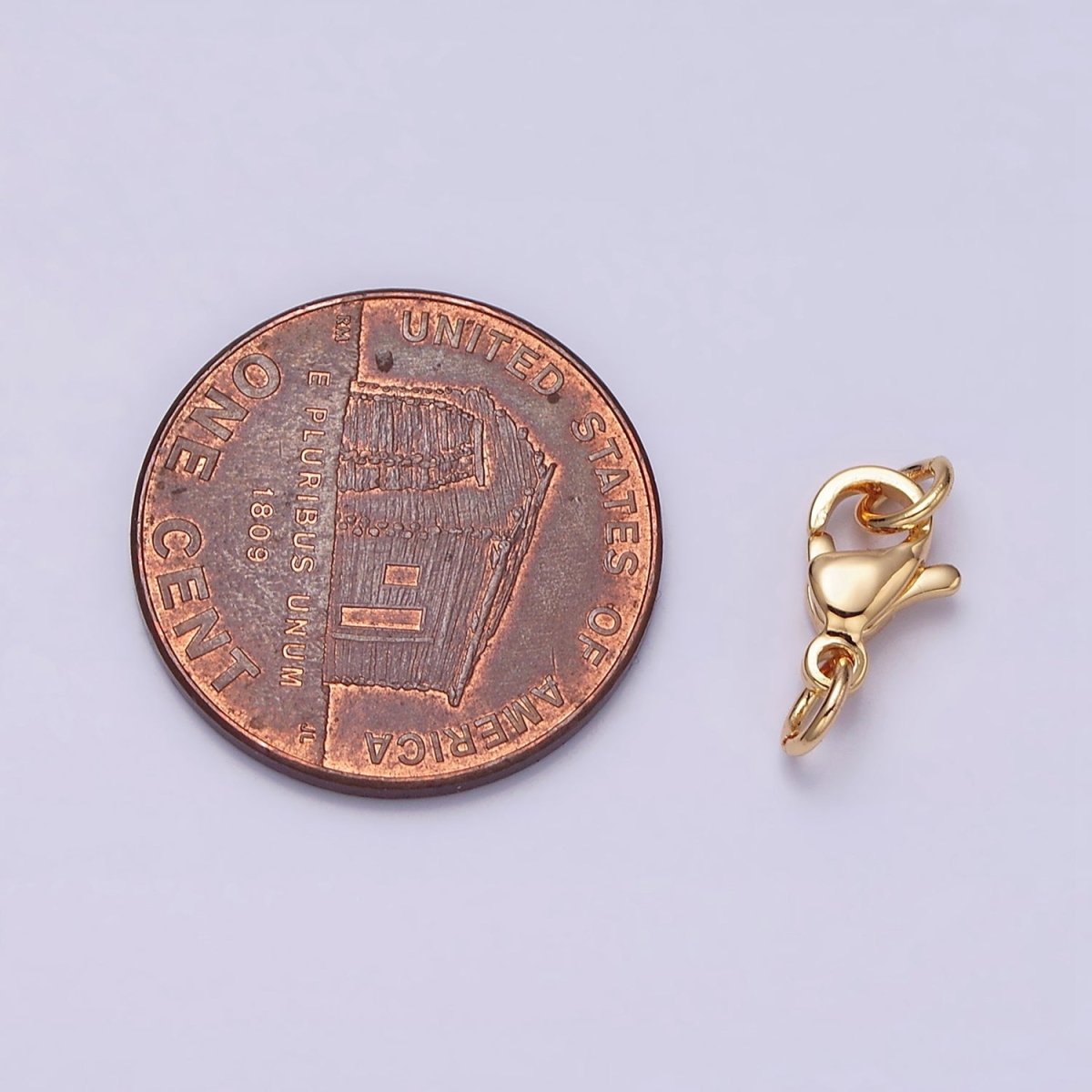 16K Gold Filled 9mm Lobster Clasps Closure Jump Ring Jewelry Supply in Gold & Silver | Z-389 Z-390