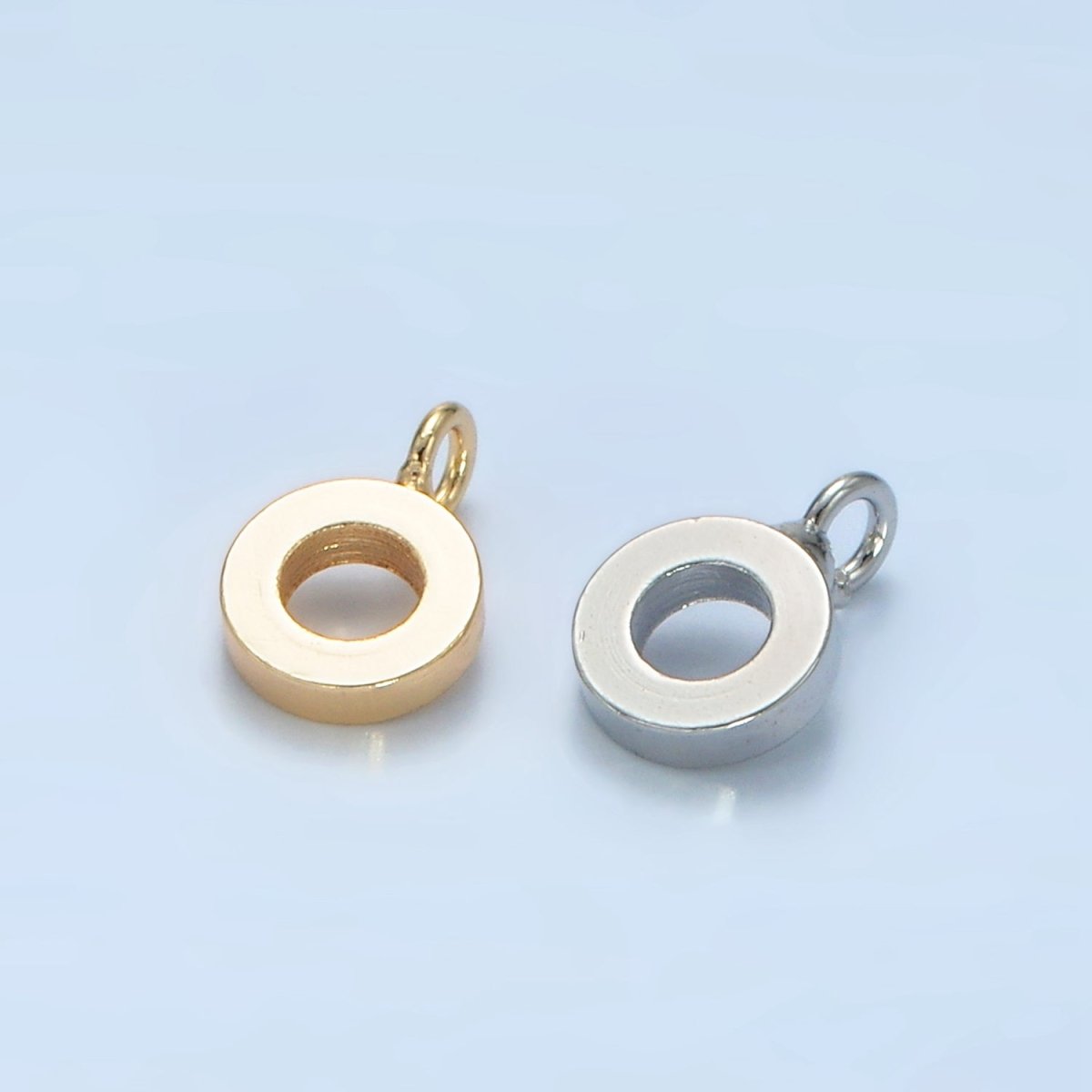 16K Gold Filled 9mm Minimalist Thin Rhondelle Open Loop Findings in Gold & Silver | Z857