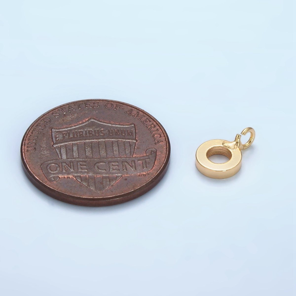 16K Gold Filled 9mm Minimalist Thin Rhondelle Open Loop Findings in Gold & Silver | Z857