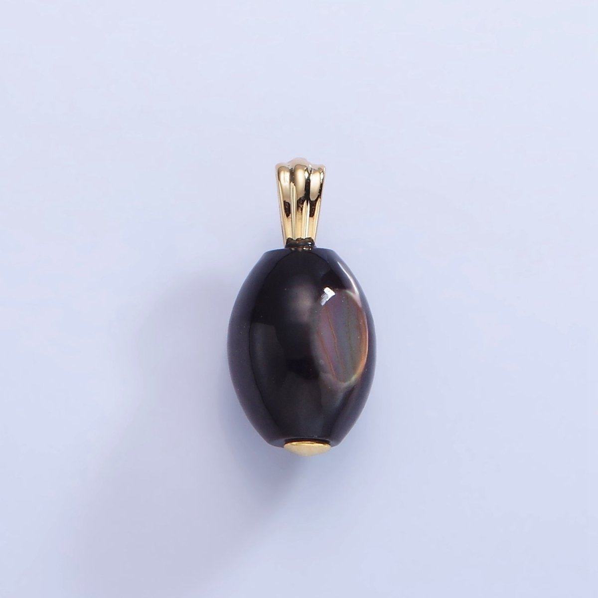 16K Gold Filled Black Tahitian Shell Pearl Sphere Pendant | P1579 - DLUXCA