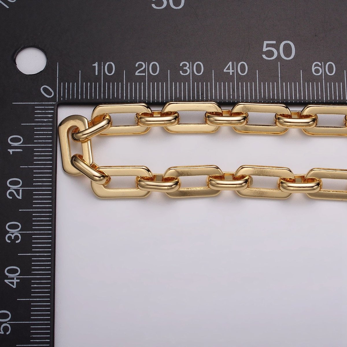 16k Gold Filled Boxy Paperclip 7mm Unfinished Chain in Gold & Silver | ROLL-1153 ROLL-1154 Clearance Pricing