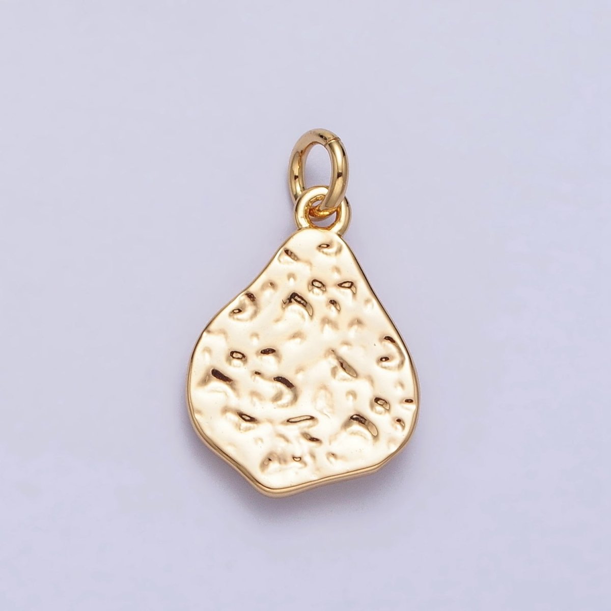16K Gold Filled Butterfly Micro Paved CZ Abstract Hammered Charm in Gold & Silver | AC296