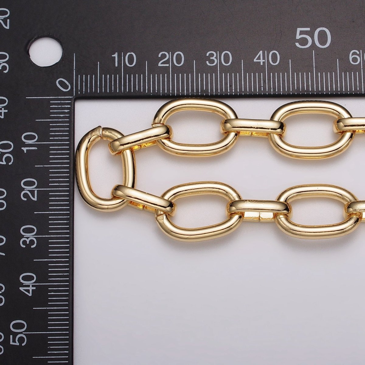 16k Gold Plated Cable Chain Link Unfinished Chain by Yard for Statement Layer Necklace Chain Streetwear Essentials | ROLL-1207 ROLL-1208