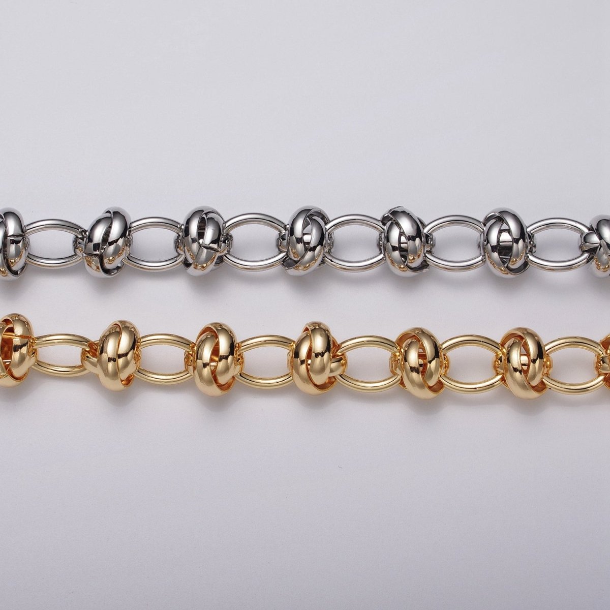 16k Gold Plated Cable Multiple Rolo Link Unfinished Chain in Gold & Silver | ROLL-1155 ROLL-1156 Clearance Pricing