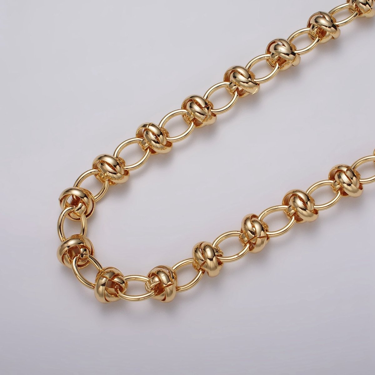 16k Gold Plated Cable Multiple Rolo Link Unfinished Chain in Gold & Silver | ROLL-1155 ROLL-1156 Clearance Pricing