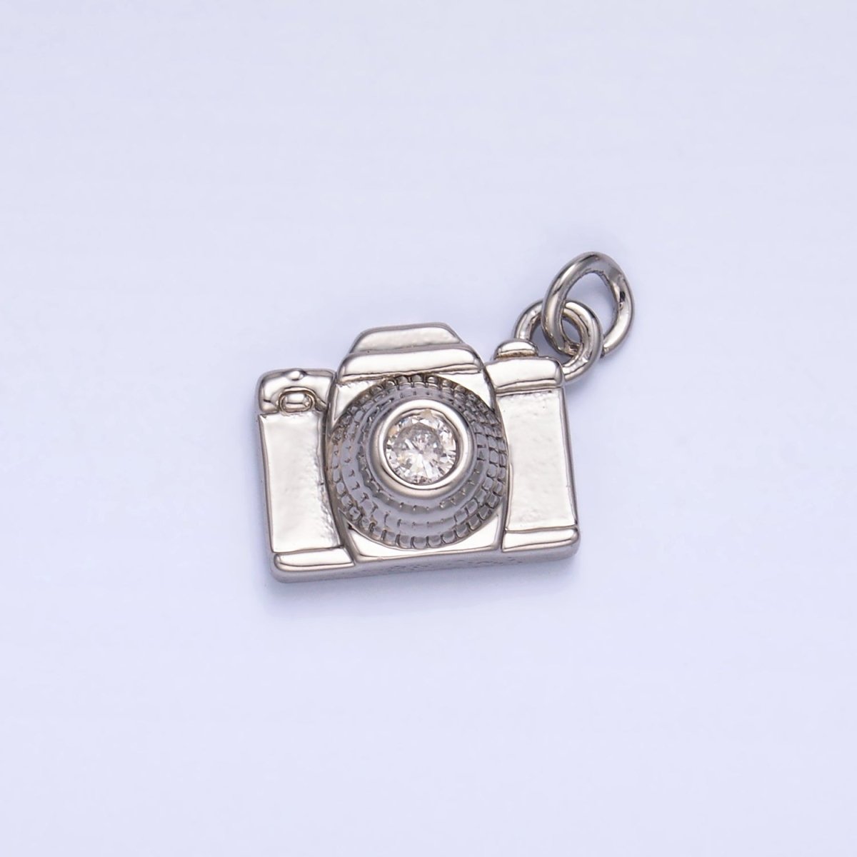 16K Gold Filled CZ Digital Camera Photography Charm in Gold & Silver | Y464