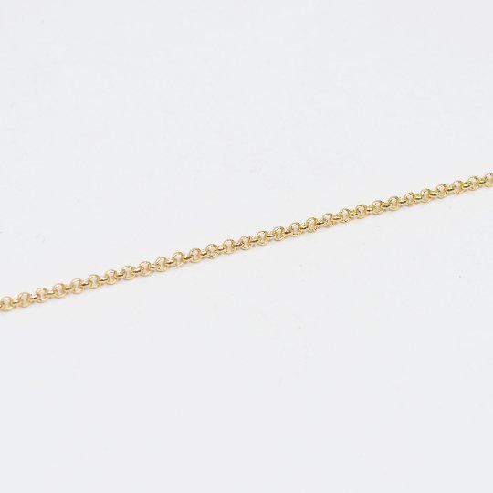 16K Gold Filled, Dainty ROLO Cable Chain by Yard, Nickel Free, Small Minimalist Jewelry making Necklace | ROLL-429 ROLL-414