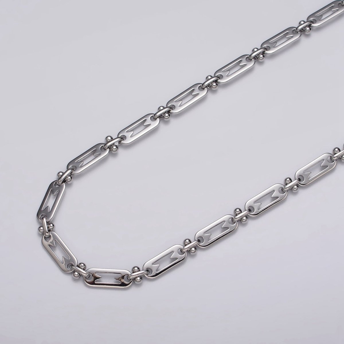 16k Gold Filled Figaro Long and Short Fancy 5mm Unfinished Chain in Gold & Silver | ROLL-1163 ROLL-1164 Clearance Pricing