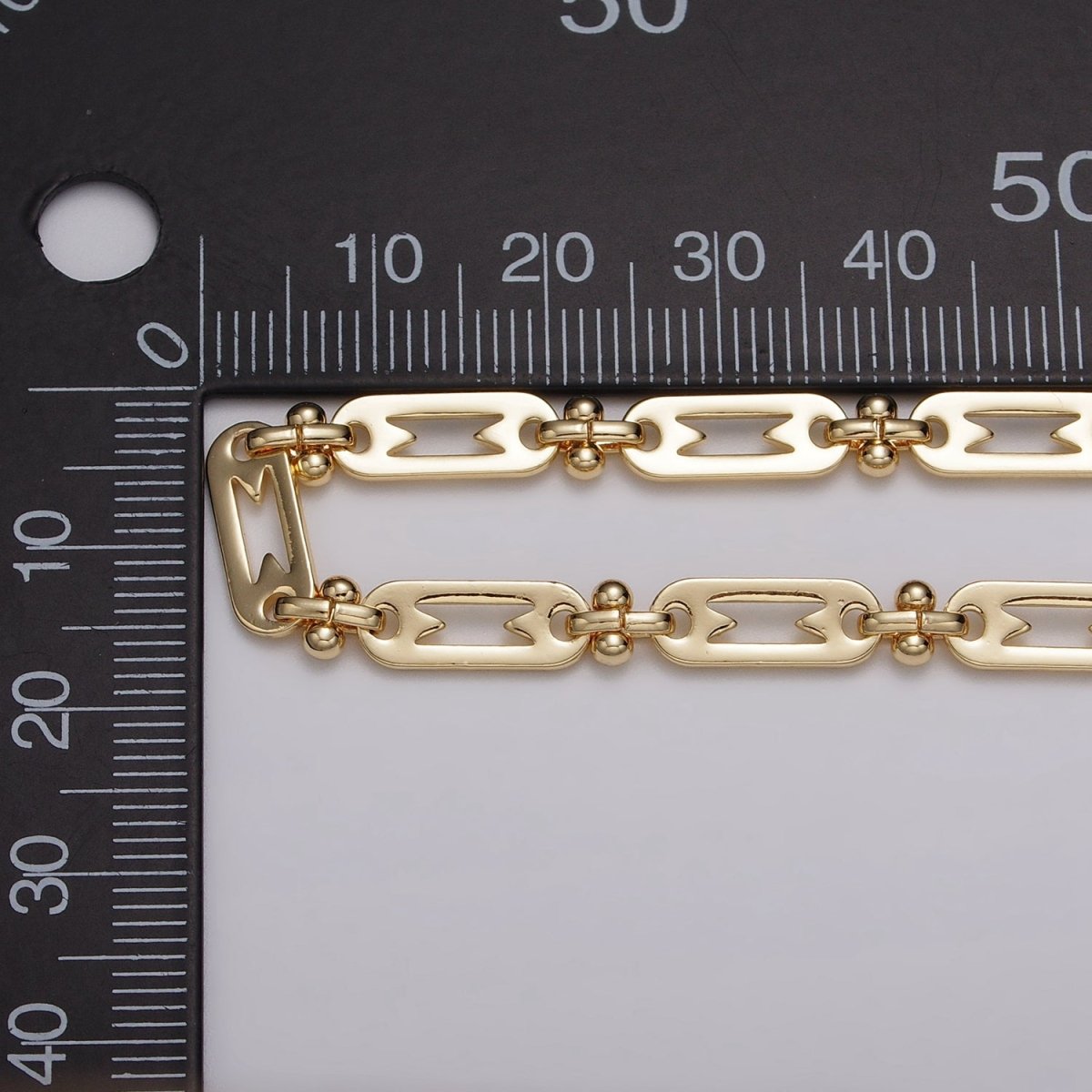 16k Gold Filled Figaro Long and Short Fancy 5mm Unfinished Chain in Gold & Silver | ROLL-1163 ROLL-1164 Clearance Pricing