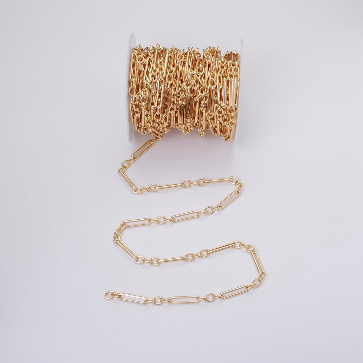 16K Gold Filled Figaro Long and Short Fancy Chain, Silver Figure Eight Chain PaperClip Chain by Yard for Jewelry Making Supply | ROLL-1261 ROLL-1262 Clearance Pricing