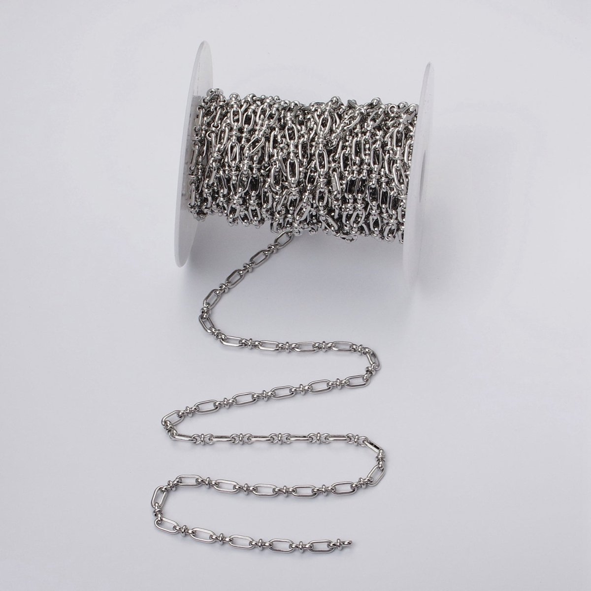 16k Gold Filled Figaro Long and Short Fancy Unfinished 4.5mm Chain in Gold & Silver | ROLL-1161 ROLL-1162 Clearance Pricing