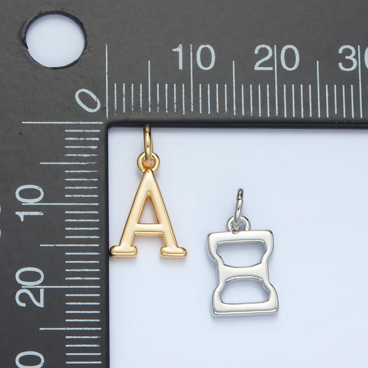 16K Gold Filled Greek Alphabet Personalized Charm in Gold & Silver | A1271 - A1294
