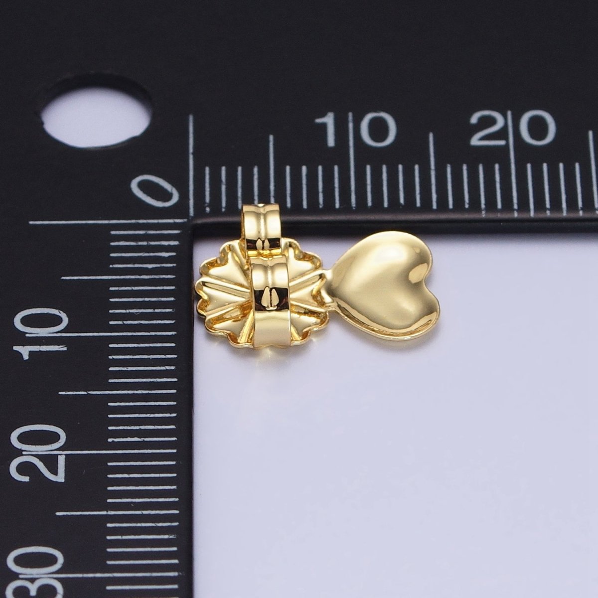 16K Gold Filled Heart Flower Earrings Back Lifter Stabilizer Supply Magic Earring Back Lifter in Gold & Silver | Z-338 Z-339