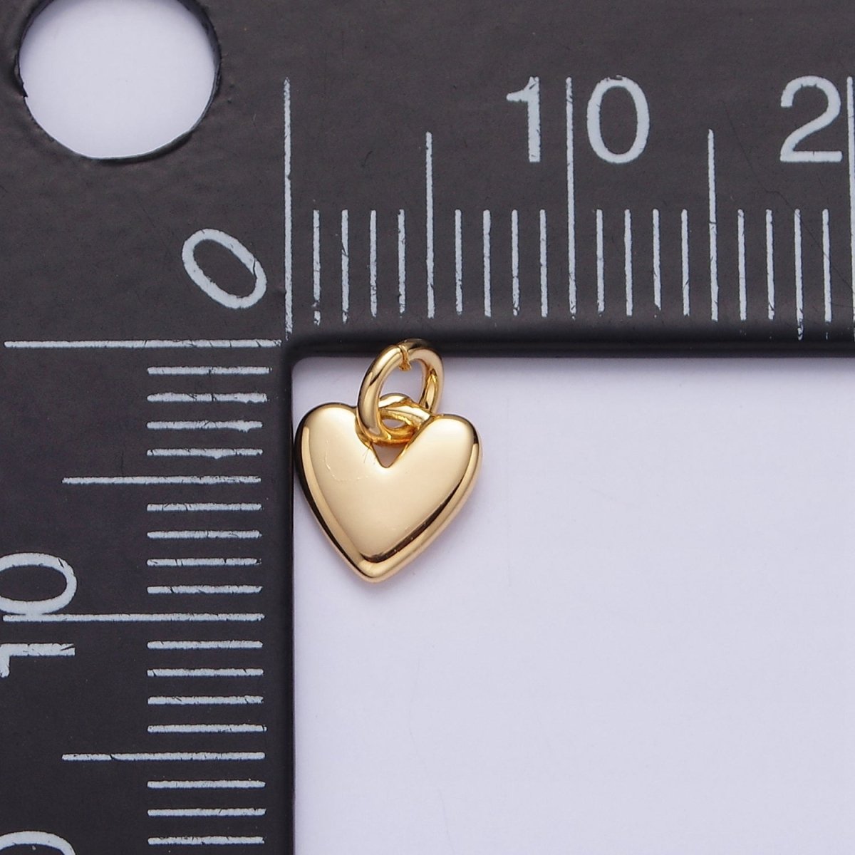 16K Gold Filled Heart Mini Add-On Charm in Gold & Silver | AC-1342 AC-1343