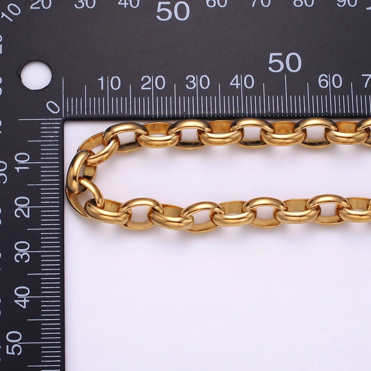 16K Gold Filled Large Chunky Gold, Silver Oval Chain, Thick Link Chain by the Yard Wholesale Chain Jewelry Supplies | ROLL-1273 ROLL-1274 Clearance Pricing