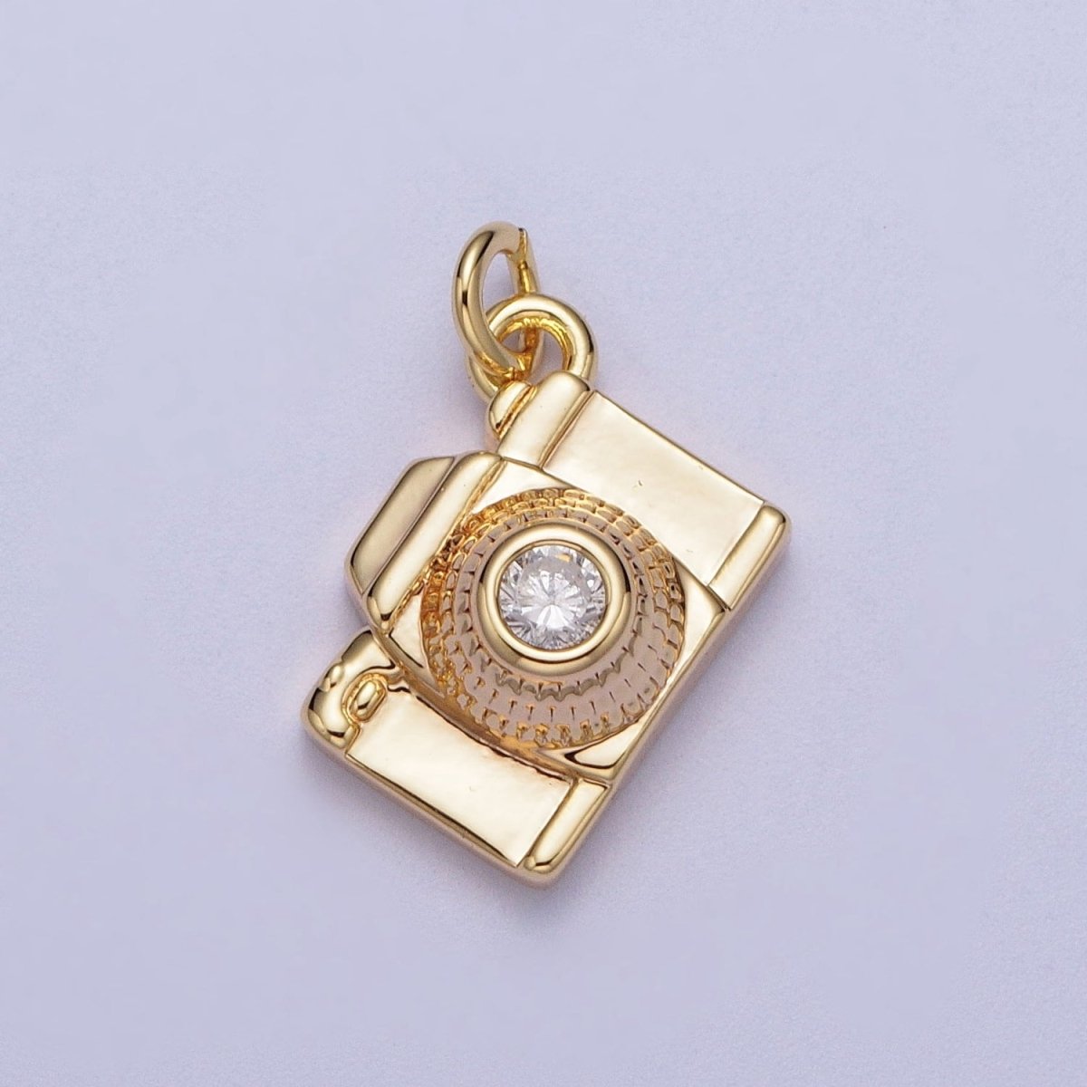 16K Gold Filled CZ Digital Camera Photography Charm in Gold & Silver | Y464