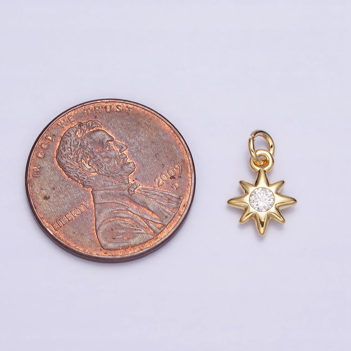 16K Gold Filled Mini Celestial North Star CZ Add-On Charm | AC-1166 - DLUXCA