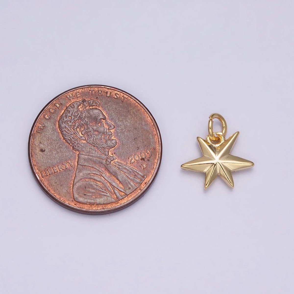 16K Gold Filled Mini Celestial Shinning Star Puffed Add-On Charm | AC1144
