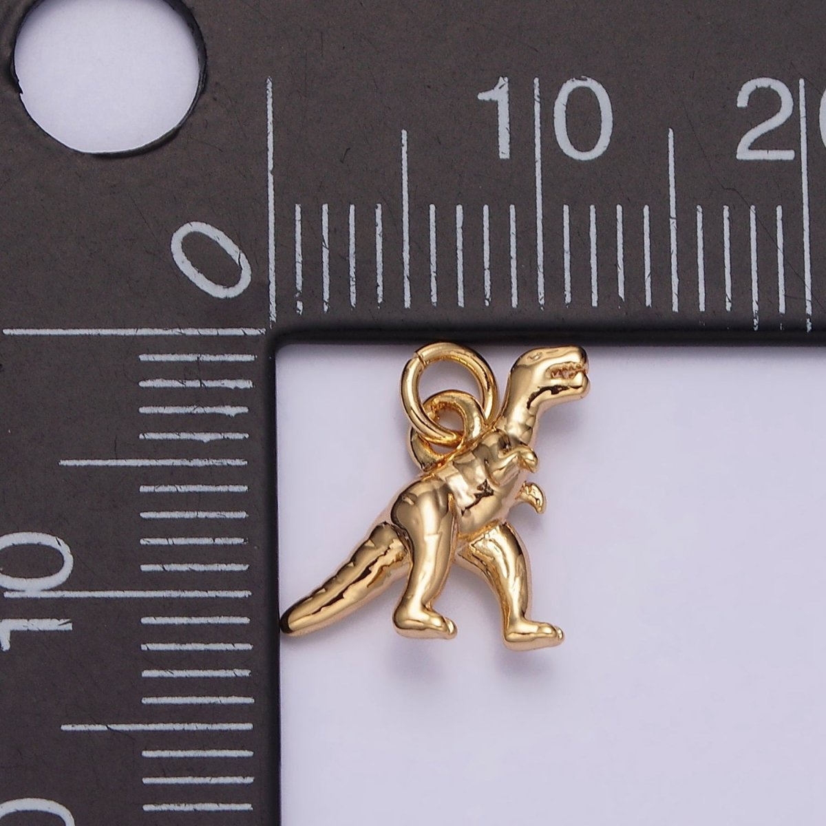 16K Gold Filled Mini T-Rex Dinosaurs Add-On Charm in Gold & Silver | AC-1125 AC-1126