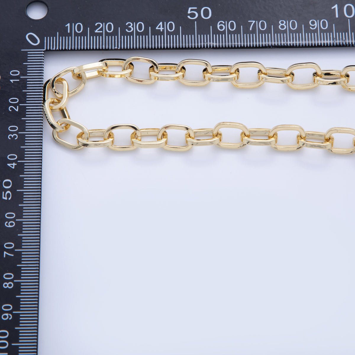 16K Gold Filled Minimalist Cable Unfinished Chain by Yard | Roll - 1589 - DLUXCA