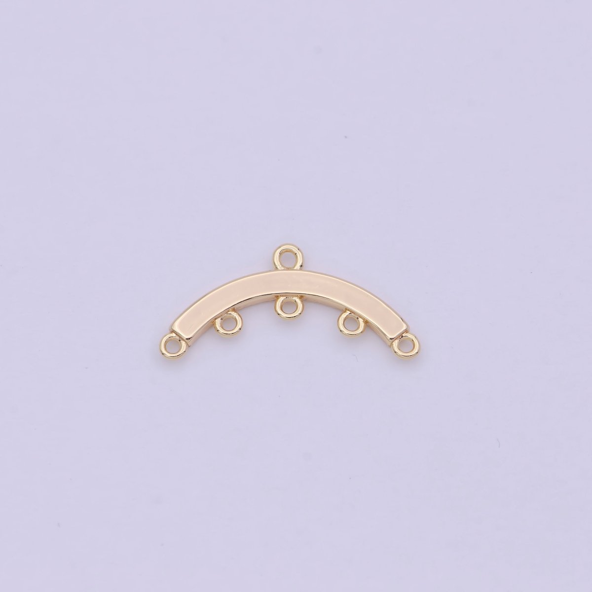 16K Gold Filled Multiple Loop Curved Connector Findings | L569 - DLUXCA