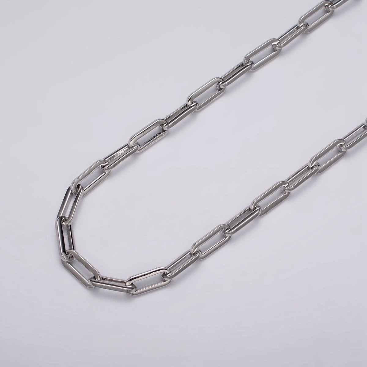 16k Gold Filled Paper Clip Unfinished 5.5mm  Chain Gold & Silver | ROLL-1149 ROLL-1150 Clearance Pricing