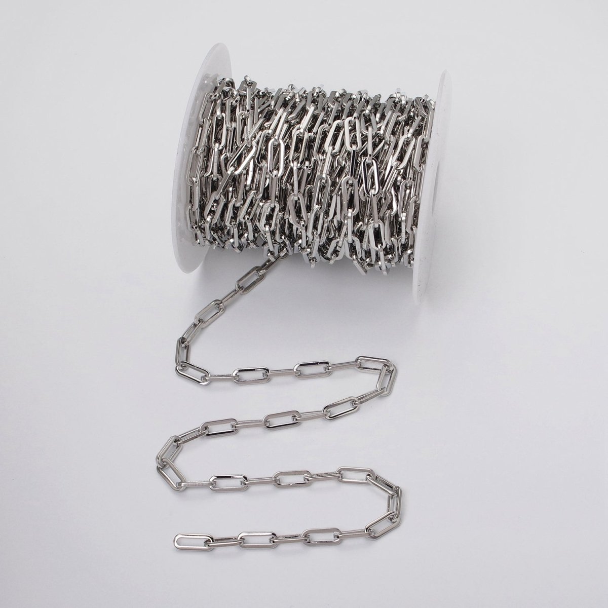 16k Gold Filled Paper Clip Unfinished 5.5mm  Chain Gold & Silver | ROLL-1149 ROLL-1150 Clearance Pricing