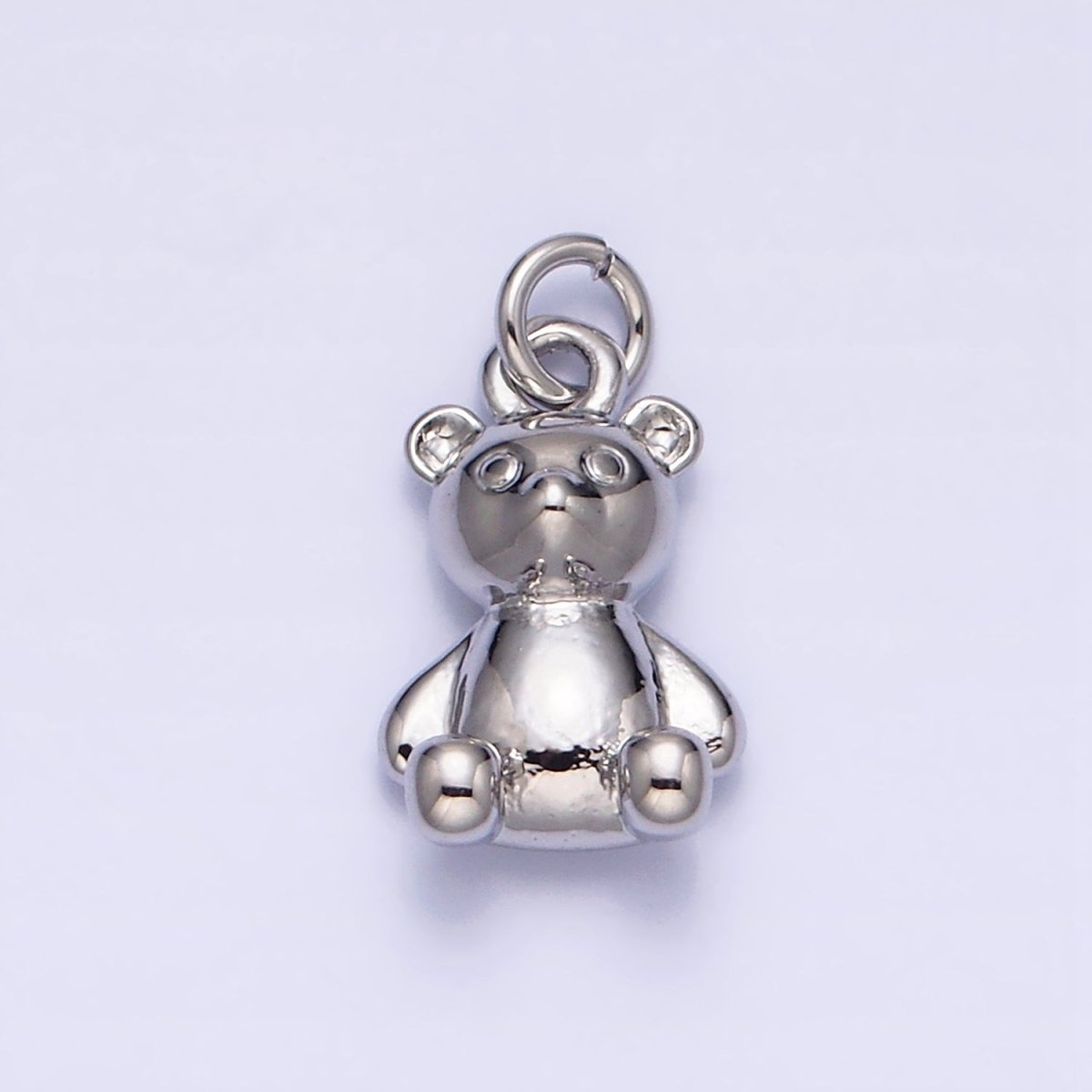 16K Gold Filled Teddy Bear Sitting Animal Add-On Charm in Gold & Silver | AC1294 AC1295