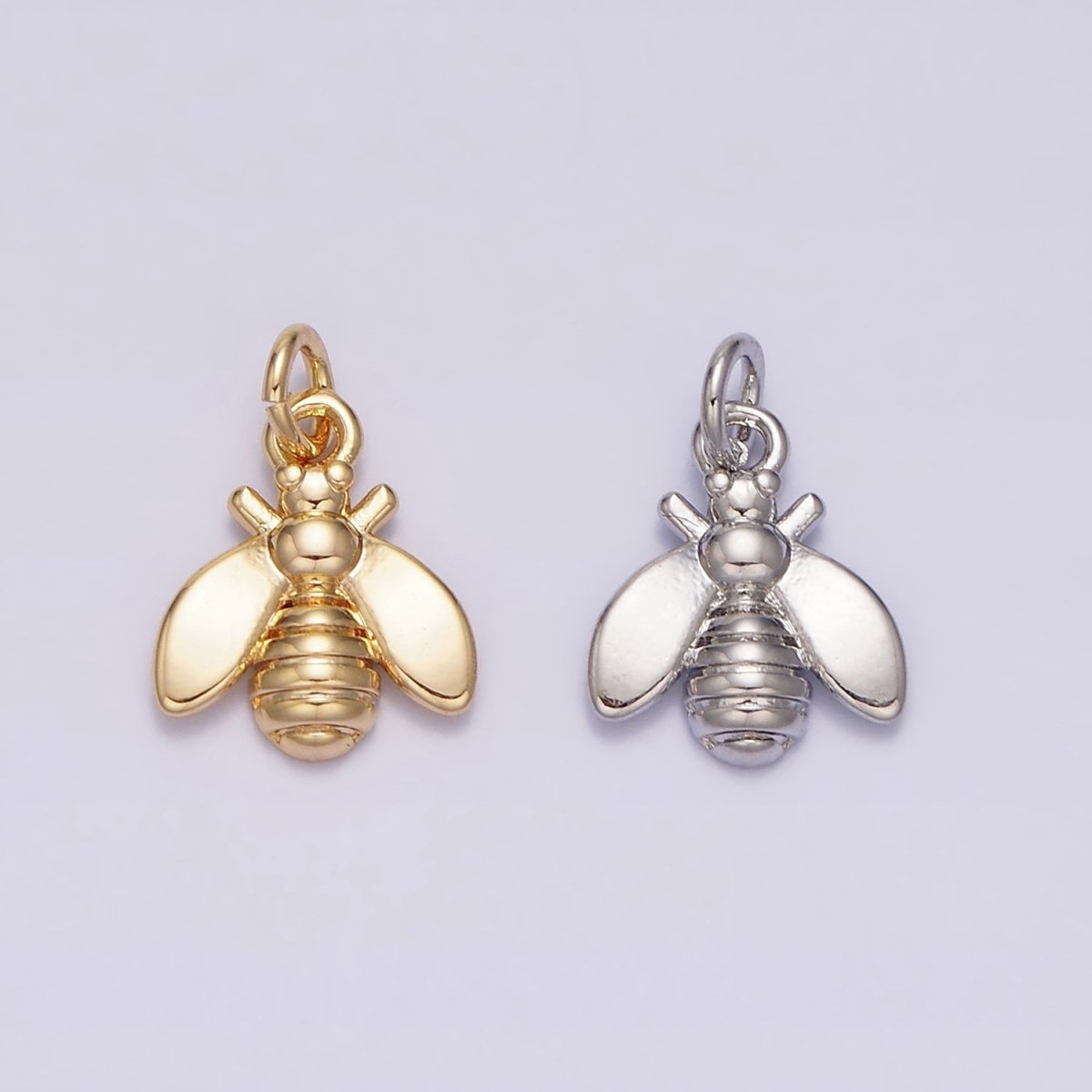 16K Gold Filled Wasps Bumble Queen Bee Insect Mini Add-On Charm in Gold & Silver | AC-1131 AC-1132