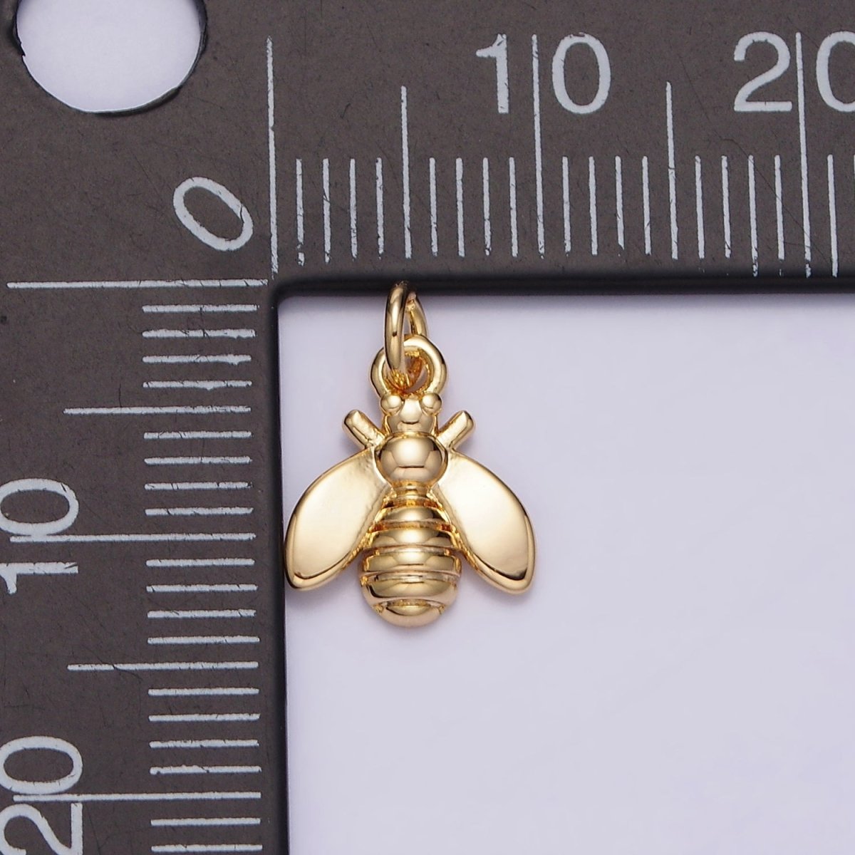 16K Gold Filled Wasps Bumble Queen Bee Insect Mini Add-On Charm in Gold & Silver | AC-1131 AC-1132