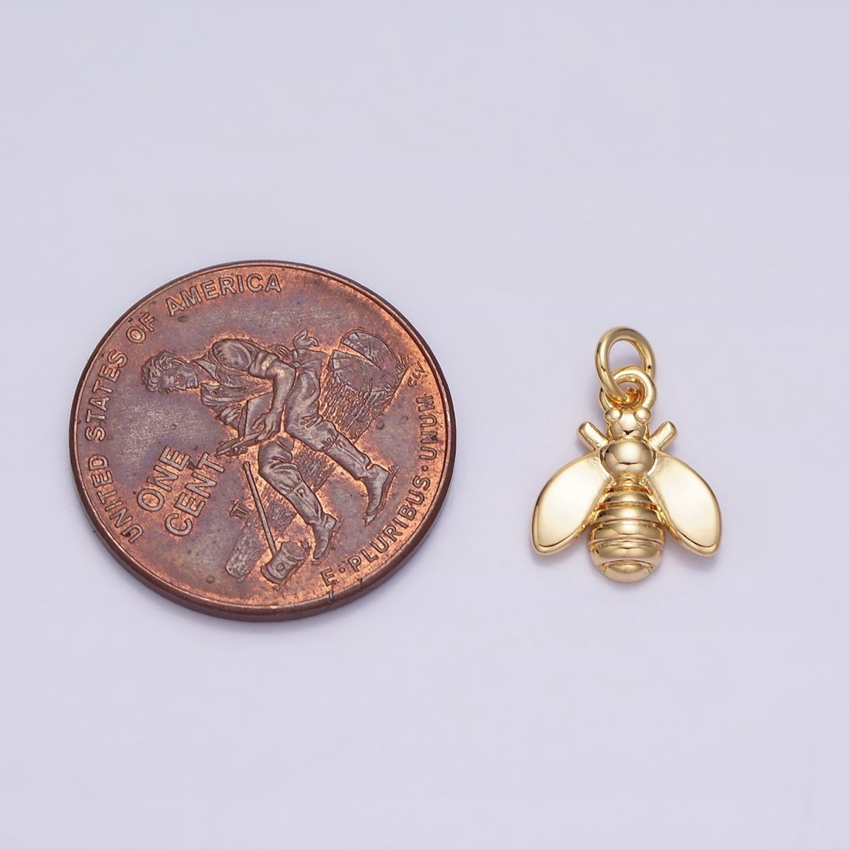 16K Gold Filled Wasps Bumble Queen Bee Insect Mini Add-On Charm in Gold & Silver | AC-1131 AC-1132