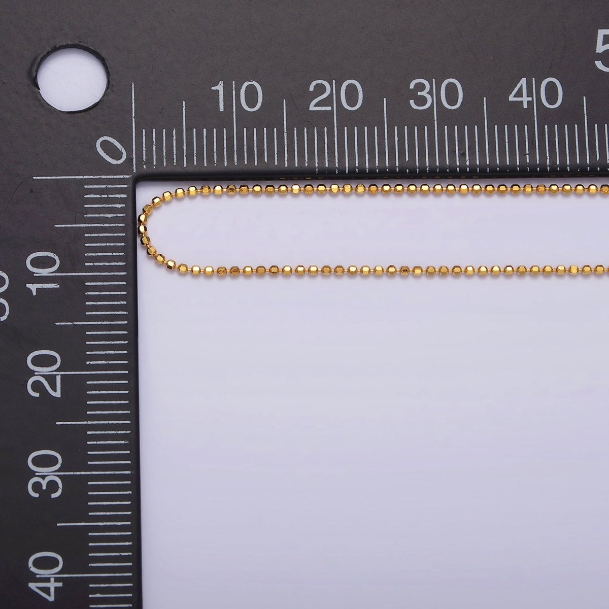 16K Gold Vermeil S925 Sterling Silver 0.9mm Dainty Bead 15.5 Inch Chain Necklace | WA-1949 Clearance Pricing