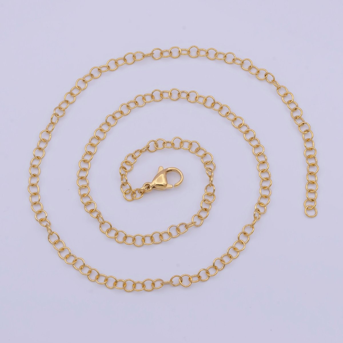 17" Ready to Wear Gold Filled Chain with Lobster Clasp, Simple Everyday Layering Necklace | WA-1119 Clearance Pricing - DLUXCA