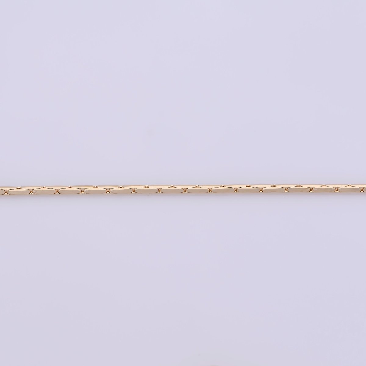 17.5 inch, 23.5 Beading Crimpable Chain Necklace, 18K Gold Plated Designed Finished Chain For Jewelry Necklace Making, Dainty 1.2mm Designed Necklace w/ Spring Ring | CN-389 CN-390  Clearance Pricing
