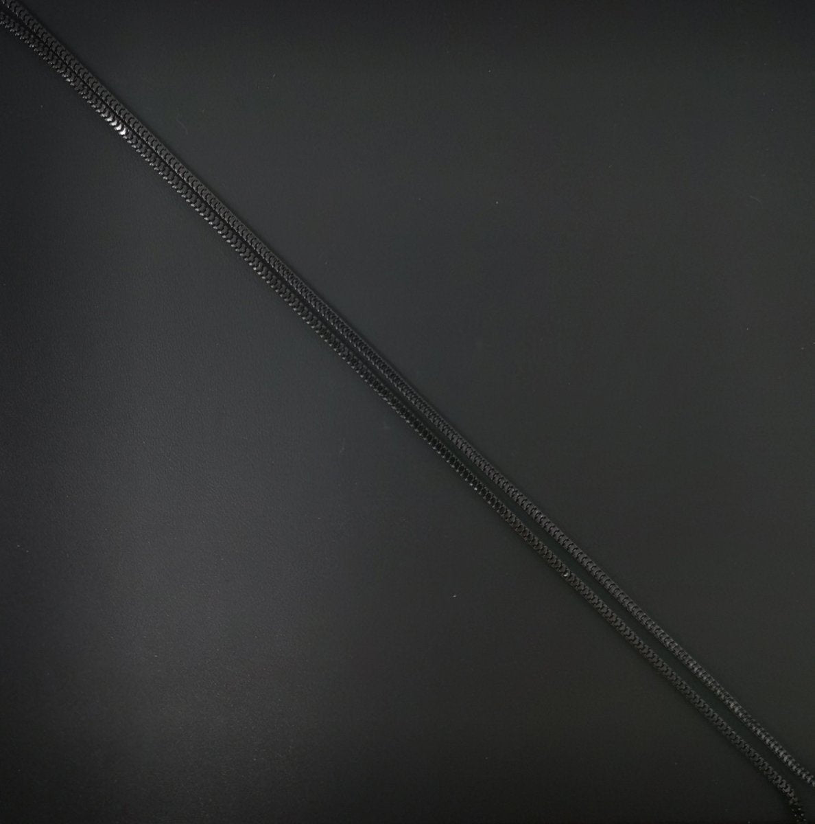 17.5 inch Black Gun Metal Plated Chain Necklace, Square Box Chain Necklace, Layering Dainty 1.5mm Black Box Necklace w/ Spring Ring | CN-545 Clearance Pricing - DLUXCA