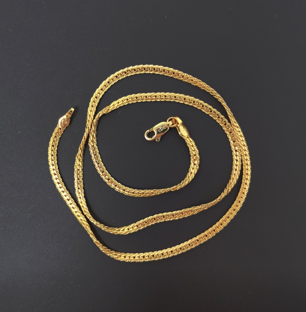 17.7" 24K Gold Filled Herringbone Necklace, 2.3mm In Width, w/ Lobster Clasps | CN-526
